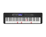 Casio LK-S450 CASIOTONE Top Leuchttastenkeyboard mit 61 anschlagdynamischen Tasten im Piano-Look mit 600 Sounds und 200 Begleitrhythmen, Mikrofoneingang, schwarz