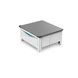 Meliconi Base Space Extra | Erhöhungsplattform für Waschmaschine oder Trockner mit ausziehbarer Schublade aus Technopolymer, 28 Liter, Max. 250 kg, Weiß