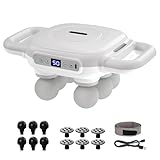 Massagepistole, 6-Kopf Massagegerät für Tiefengewebe 1500 Mah Muskel MassagegeräTe mit 18 MassageköPfe und HüFtgurt und 50 Geschwindigkeiten Zur Schmerzlinderung für Rücken Taille Bauch Beine