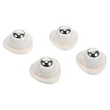 LAPYAPPE 4 Stck. Möbelrollen Wagenräder Bremse Spinnrad Geräteschieber selbstklebende Lenkrollen gummirolle rollater steering wheel Kleberollen für Mülleimer klebrig auf Rollen Abs Weiß