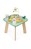 Janod - Activity Tisch ‘Jolie Prairie’ - Holz Spieltisch mit 7 Aktivitäten - Multi-Activity Holztisch mit Tiermotiven - Motorik Entwicklung und Musikalische Früherziehung - Ab 12 Monaten, J05327