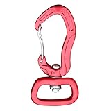 Locking Carabiner - D Ring Carabiner Clip | Modischer Schlüsselanhänger | Multifunktionaler Schlüsselanhänger mit Karabiner | Sicherer Cliphaken für Camping, Wandern, Reisen, Angeln und Rucksack