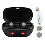 Wiederaufladbare 312 Hörgerätebatterien und Batterieladegerät Reiseetui für 312 Hörgeräteverstärker, Batterieladegerät mit 4 Pack 312 wiederaufladbaren Batterien