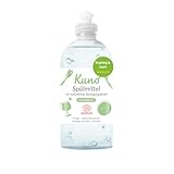 Kuno - Geschirrspülmittel, biologisch abbaubar, vegan, Lemongrass, hautpflegend durch Urea, entfettet, flüssig, ergiebig und stark (500 ml, 1er Pack)