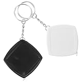 POPETPOP 2 Stück pack Kleiner Schlüsselanhänger Maßband Flexibles Stahl Bandmaß 2m Kompaktes Rollmaßband für Alltag Handwerk