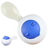 GLEAVI Hundebadebürste aus Weichem Silikon Kleine Massage Shampoo Bürste für Hunde und Katzen mit Ergonomischem Griff zur Fellpflege und Haarentfernung Blau für Haustierbad und