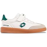 Lotto Unisex Kinder Vintal Mf Sneaker, White Green, 34 EU