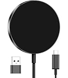 Mag-Safe Ladegerät, Induktives Ladestation Kompatibel mit iPhone 16 15 14 13 12 Pro Max Plus Mini, Magnetic Wireless Charger Pad for Air-Pods 4 Pro 3 2 -Schlank