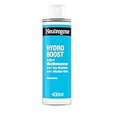 Neutrogena Hydro Boost Mizellenwasser, effektive Gesichtsreinigung mit Hyaluronsäure, sanfter Make-Up Entferner, feuchtigkeitsspendendes Mizellen Reinigungswasser für alle Hauttypen 400 ml