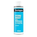 Neutrogena Hydro Boost 3-in-1 Mizellenwasser (400 ml), feuchtigkeitsspendende Gesichtsreinigung mit Hyaluronsäure, sanfter Make-Up Entferner ohne Reiben, für sensible Haut geeignet