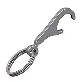 Verbena TC4 Titanlegierung Kreativer Mini-Bierflaschenöffner Schlüsselanhänger mit Schlüsselringen EDC