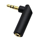 CABLEPELADO Audio-Klinkenadapter 3,5 mm, gewinkelt, 90 °, 3 Pin | Kopfhörer-Adapter mit 3,5-mm-Klinkenstecker, geeignet für Lautsprecher, Kopfhörer, Handy, Tablet, MP3, Schwarz