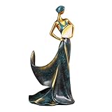 Garneck Eleganter Weinflaschenhalter Beauty Lady Statue aus Verschleißfestem Harz Dekorativer Weinständer für Küche Wohnzimmer Stilvolles Flaschenregal für Weinliebhaber und Geschenkidee