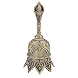 Handglocken – 12 x 5 x 5 cm | Glocken-Handglocke, Messinginstrument, Vintage-Klangmacher, Kuhglocke, laute Handglocke für Kirche, Meditation, Veranstaltungen, Hochzeit, Sport, Klassenzimmer