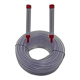 DEWEPRO® Schlauchwaage - Schlauchwasserwaage - komplett mit skalierten Acrylglas-Röhrchen - Werkzeug zum Bemessen von Höhenunterschiede - Länge: 15m