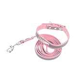 MILISTEN 1 Satz Haustierhalsband für Zubehör Kragen Geschirr Haustier zu Fuß hundegurt hundelaufband hundegürtel seilspanner Seil zum schleppen von Hunden Hund zieht Seil Mikrofaser Rosa