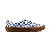 Vans Unisex Authentic Checkerboard Skateschuh - Schnürverschluss Stil - True Blue/White, True Blue/White, 9.5 Women/8 Men