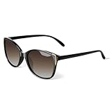 Face Shadow Sonnenbrille Damen Polarisiert Cateye mit Metall Dekoration UV400 Schutz Modern Sunglasses Ultraleicht Outdoor Angeln Fahren