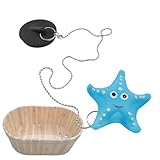 Cartoon-Badewannen-Abflussstopfen – -Schwimmstopfen Mit Kette, Universeller Waschbeckenstöpsel | Robuster Badezimmer-Ablaufstopfen Für Badewanne, Küche, Überlaufschutz, Lustiges, Niedliches Desig