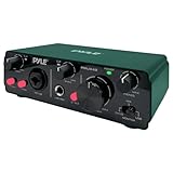 Pyle USB-Audio-Interface für die Aufnahme von Musik, Podcasting und Streaming, 2-IN/2-OUT, 24 Bit/192 kHz, geräuscharm, High-Fidelity-Studio-Qualität, USB-betrieben, robustes Metallgehäuse, 15 x 10,2