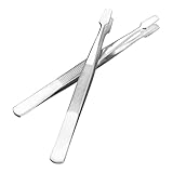 Supvox Stempel Pinzette Philatelie Briefmarken Sammlerwerkzeug 2 Stück (Silber)