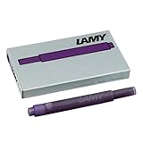 LAMY T10 Tintenpatronen mit großem Tintenvorrat - geeignet für alle Lamy Patronenfüllhaltermodelle - Inhalt 1,25ml je Patrone - 5 Stück pro Päckchen - Tintenfarbe violett