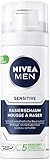 Nivea Men Sensitive Rasierschaum, in der praktischen Reisegröße, schonender Rasierschaum für Herren, 50 ml