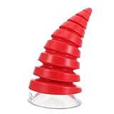 Toyvian 3D -Saugnapf -Becher -Horn -Dekoration LED mit Motorradhelm Wiederverwendbares Helmhorn Helmhörner zur Dekoration Hörner für Snowboardhelme Autozubehör Plastik rot