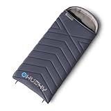 Husky Gala Schlafsack 3 Jahreszeiten, Warme Deckenschlafsack für Erwachsene Sommerschlafsack für Camping, Trekking, Outdoor und Indoor (Dunkelblau, 220x90)