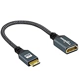 Twozoh 4K Mini HDMI auf HDMI Adapter, Mini HDMI Stecker auf HDMI Buchse 2.0a/b,1.4a,1080P, für DSLR, Grafikkarte, Laptop, Tablet, HDTV, Projektor