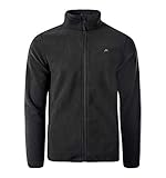 martes mens Fleecejacke Manon, 100% Polyester, Pullover mit Reißverschluss, Warm und Gemütlich, Outdoor Fleece Jacket, Black/Black, XXL