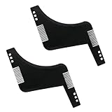 2Pcs Bart-Schablone Bartkamm Bartpflege Bartformen für Kinnbart Koteletten Hals, Bartschablone für kinderleichtes Schneiden, Bartkamm Styling Tool, Symmetrische und Kontur der Bartlinie