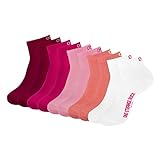 ONE STRANGE ROCK Herren Damen Quarter Socken Kurzsocken 5, 10, 15, 20, 30 Paar, Farbe:Pink/Rosa/Weiß - 5er Pack, Größe:39-42, Artikel:-401 pink unicorn