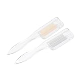 Gogogmee 2 Stück Faltbarer Augenbrauen und Wimpernkamm aus Tragbar Schonend Leicht für Präzises Make Up und Tägliche Pflege Transparent Weiß Gold und Transparent Weiß Silber