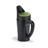 Relaxdays Handstreuer, für 2,5 l Streugut, 3-stufig einstellbare Streumenge 6–30 mm, Saat, Dünger & Salz, schwarz/grün