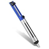 Entlötpumpe 18,3 cm Lötsauger mit Aluminiumgehäuse, De-soldering Heat Resistant Entlötpumpe Werkzeug, Manuelles Vakuum Löten Entfernen Handwerkzeug (Blau)