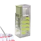 Etui für Garn-Plektren: Halter für Garn-Plektren, Zahnreinigungswerkzeuge, Garn-Plekettenspender, automatische tragbare Aufbewahrungsbox für Zahnseide