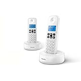 Draadloze telefoon Philips D1612W/34 1,6' 300 mAh Gap (2 pcs) Wit (S0424397) weiß