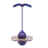 POGO Ball ist geeignet für Kinder und Erwachsene Tragfähigkeit: 100KG ausgeglichen und koordiniert Bouncing Pop Ball Cool Challenge Kinderspielzeug Herausforderung Geschenk (Purple(Mit Handlauf))