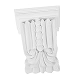 Garneck Europäischer Stil Dekorative Korbellen Vintage PU Deckenstützen für Heimdekoration Weiß Leicht und Installieren für und Außenbereiche