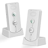 2 Wege Gegensprechanlage 1000M, Smart Voice Intercom 2 Way Voice Intercom Sprechanlage, Drahtlose Gegensprechanlage für Büro, Zuhause (Weiß)