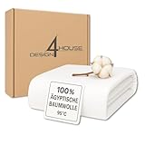4housedesign® Spannbettlaken 80x200cm Weiß 100% Ägyptische Baumwolle - Spann Bettlaken hohe Matratze (bis 24cm) - Allergikerfreundlich ägyptische Baumwolle Bettlaken Hotel Luxus 80x200cm