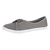 Elara Damen Ballerinas Sneaker Schnürer Chunkyrayan BD1413 Dunkelgrau-41