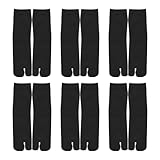 F Fityle 6 Paar -Socken, Kleidung, Zwei-Finger-Socken für Shopping, Büro, Damen und Herren, Schwarz