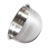 Warmhm Packtopf Rührschüsseln Mischschale Obstschale Küchenschüssel für Salat kleine Schüssel Salat groß Gemüseschüssel servieren schüssel für obstsalat Silver