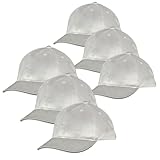Wilhelm Sell® 6X Basecap für Männer und Frauen - Kappe in hellgrau - Baseballcap 6-Panel Sandwich - Schirmmütze mit Verstellbarer Größe
