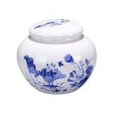 Ciieeo Traditionelle Chinesische Medizin Versiegeltes Glas Keksdosen Mit Deckel Handbemalte Teedose Lebensmittelbehälter Rustikaler Kanister Chinesisches Medizinglas Keramik