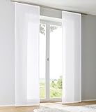 Kutti Schiebegardine Schiebevorhang Raumtrenner Enya weiß Uni mit Paneelwagen B 60 x H 225 cm (1 STK)