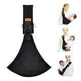 EnixwH Babytrage Neugeborene Ab Geburt, Verstellbare Baby Carrier for Newborns, Kindertrage Seitlich, Hüfttrage für Kleinkinder, Kleinkind Trage Seitlich, Kleinkinder bis 15 KG (Schwarz)