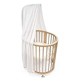 Stokke Sleepi Himmel V3, White - Schaffe eine gemütliche, ruhige Umgebung für Babys - Einfach zu montieren - Leichter Stoff - Kompatibel mit Sleepi Mini & Bett